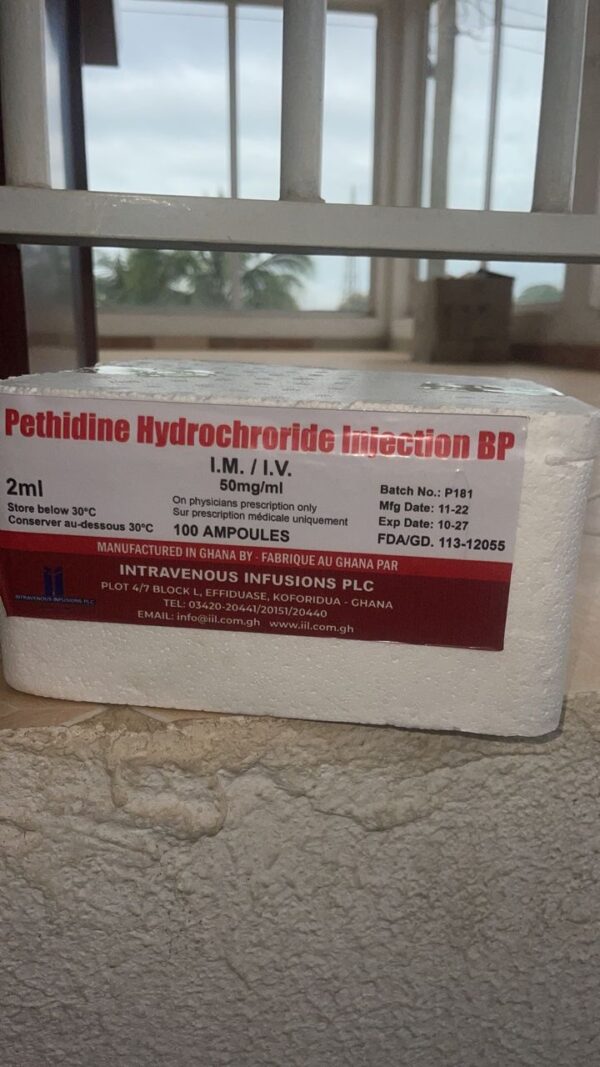 Pethidine Hydrochroride Injection 50mg